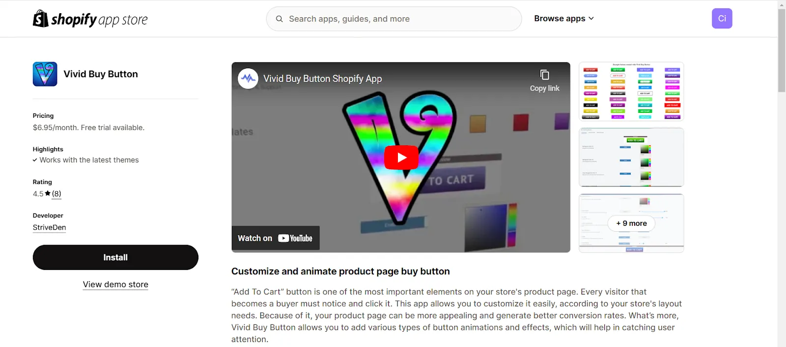 Vivid Buy Button by StriveDen